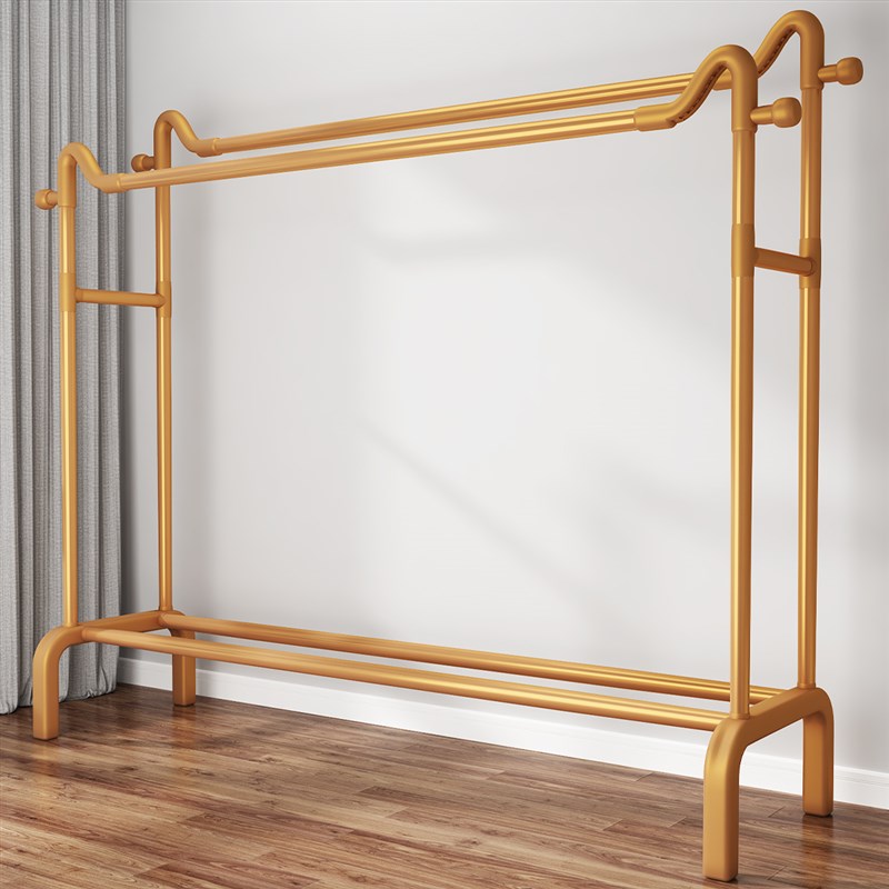 室内轻奢简易晾衣架落地折叠阳台衣帽架子家用卧室宿舍晾衣挂衣架