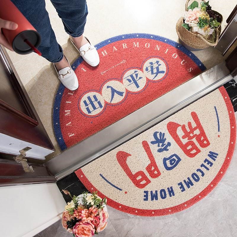 半圆形地垫入户地毯蹭进门垫欧式家用进门门垫