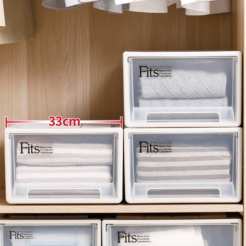 株式会社组合式抽屉柜 F塑料收纳箱储物箱可叠衣物整理箱