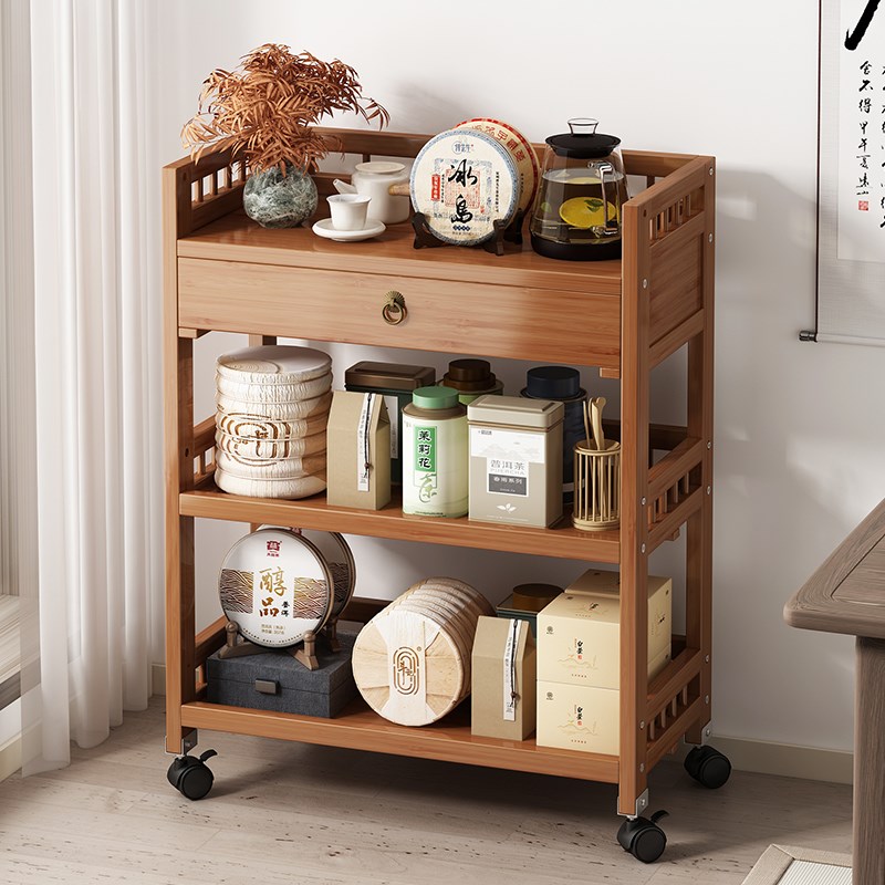 移动小推车茶几小户型边几带轮茶桌边柜桌茶几茶水架子