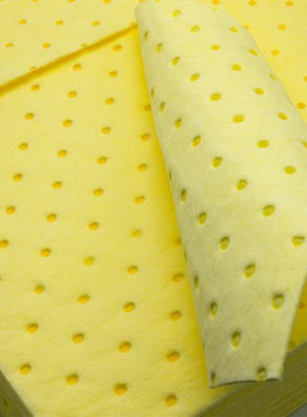 黄色吸液棉   酸碱危化品化学品泄露应急物吸附棉 工业吸油棉