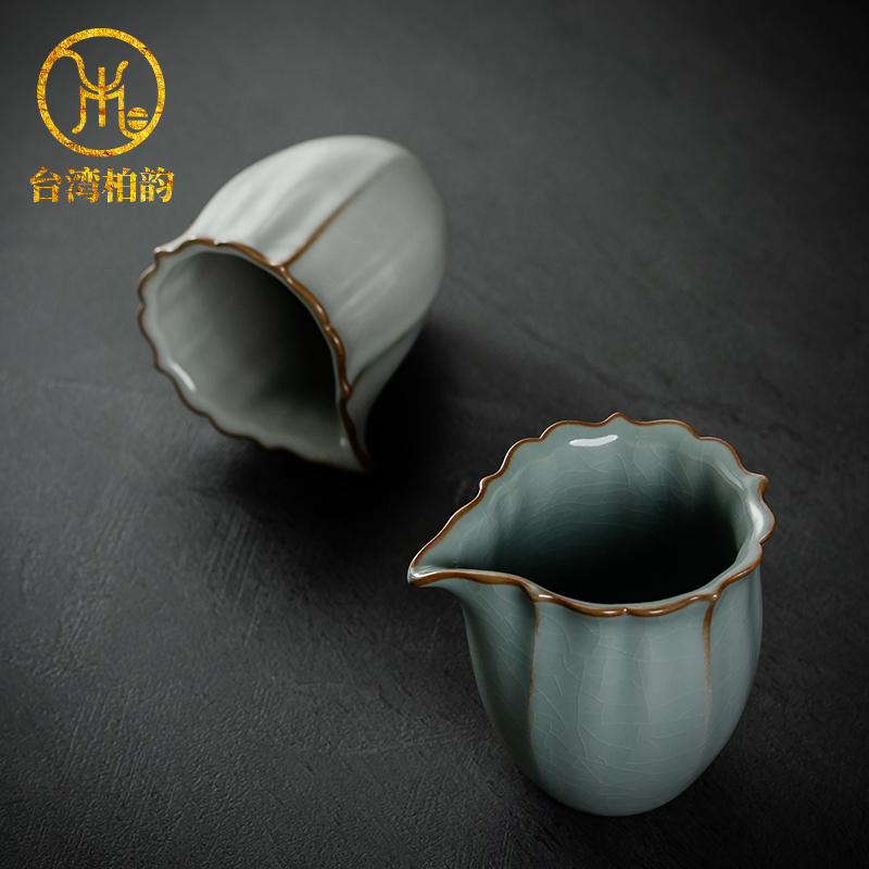 柏韵邱卫国汝窑公道杯茶海分茶器开片可养冰裂纹汝瓷陶瓷茶具茶道