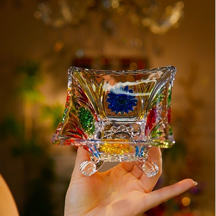 小号欧式复古太阳花干果碗小食碗创意四角小碗单只装