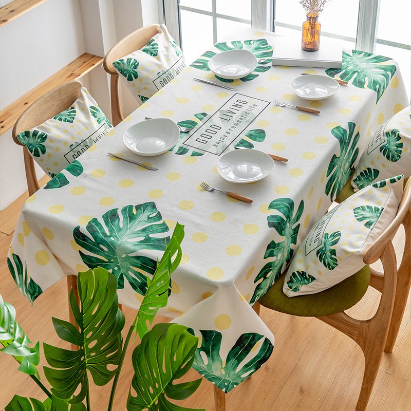 ns桌布布艺防水防油免洗网红学生书桌桌垫长方形茶几餐桌布