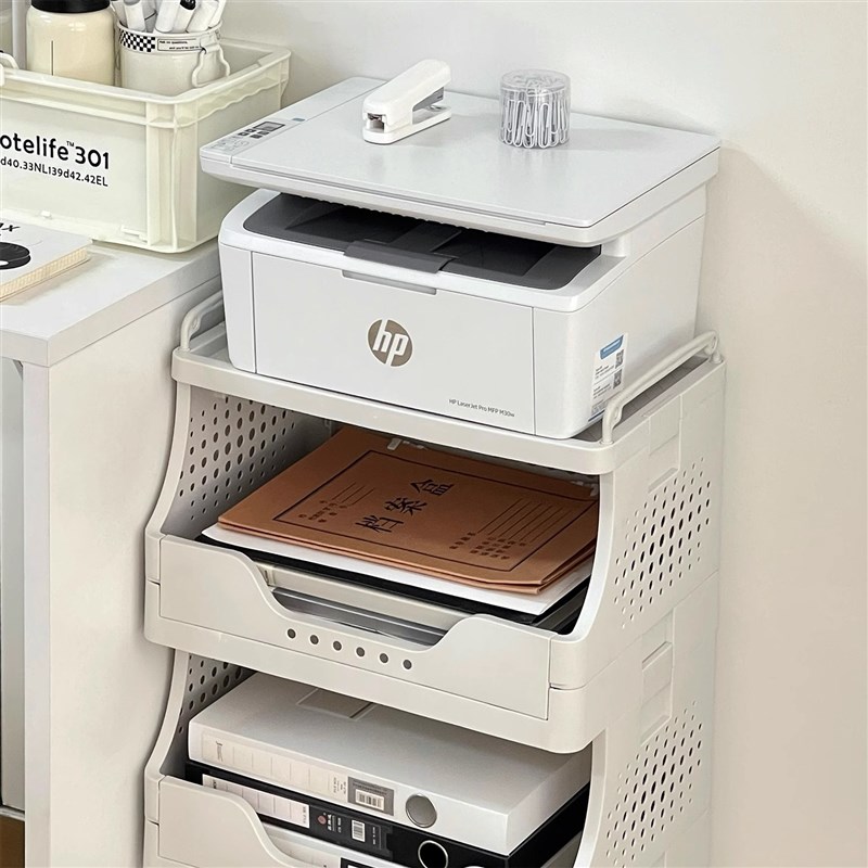 打印机小推车落地移动文件收纳架子桌下放置柜储物架