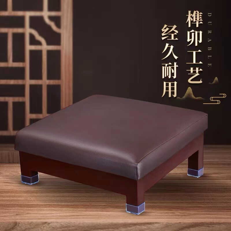 佛堂拜垫跪垫家用实木拜佛凳加厚海绵拜凳莲花垫软跪垫大礼拜垫