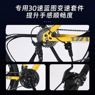 双肩软尾山地车自行车减震男款 成人油刹全避震变速单车儿童24寸