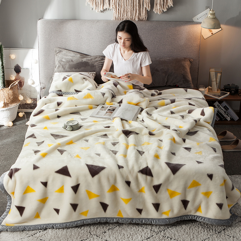 毛毯被子冬季加厚保暖双层拉舍尔珊瑚法兰绒宿舍床单人学生盖毯子
