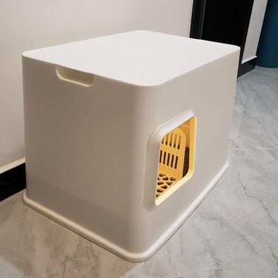 长通道猫砂盆全封闭式大号猫厕所除臭猫沙盆小号幼猫防外溅走廊式