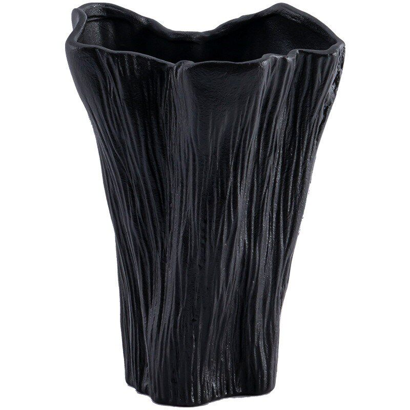 简约侘寂客厅电视柜茶几玄关样板房博古架创意几何纹陶瓷花瓶摆件