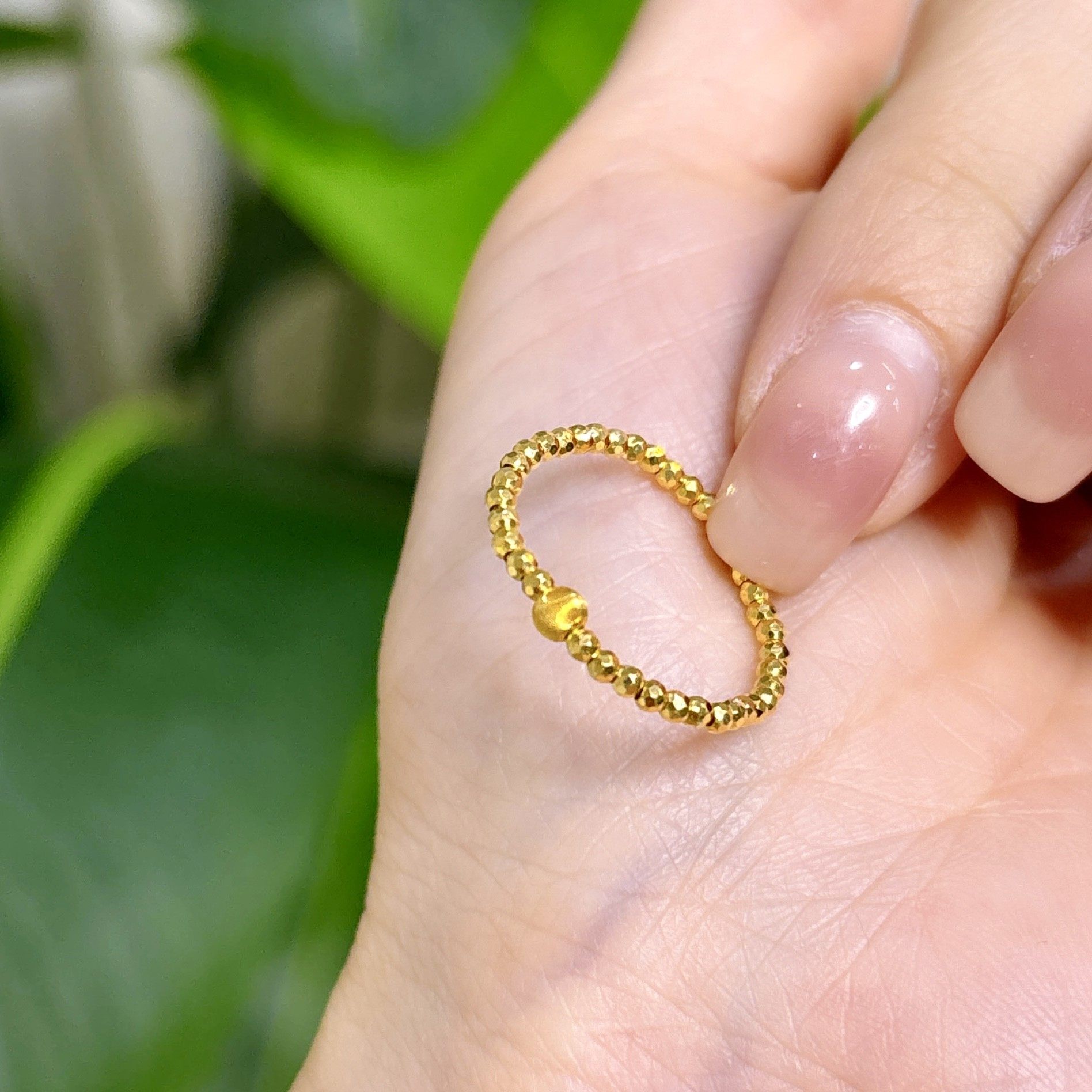 18K金 精美猫眼蹦迪珠圆