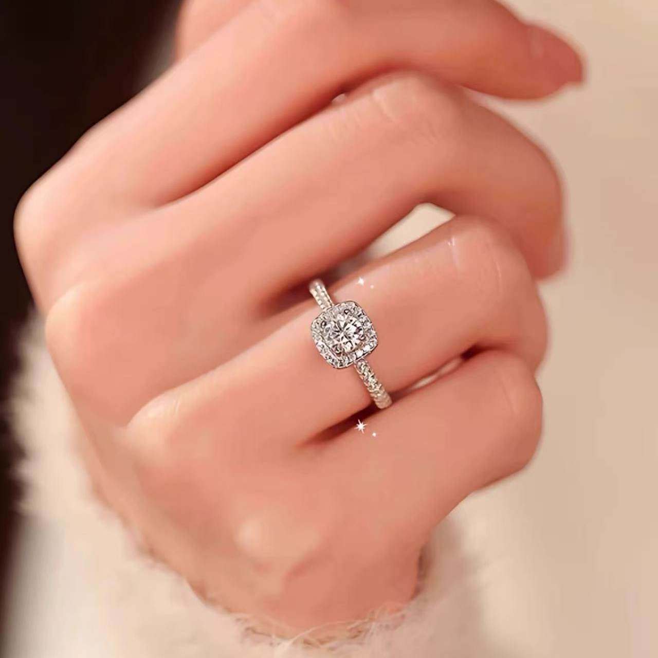 同款爆闪莫桑石小方糖戒指活口S925银戒指,饰品/流行首饰/时尚饰品新,银饰戒指,淘宝优惠券,粉丝福利购,淘宝优惠卷