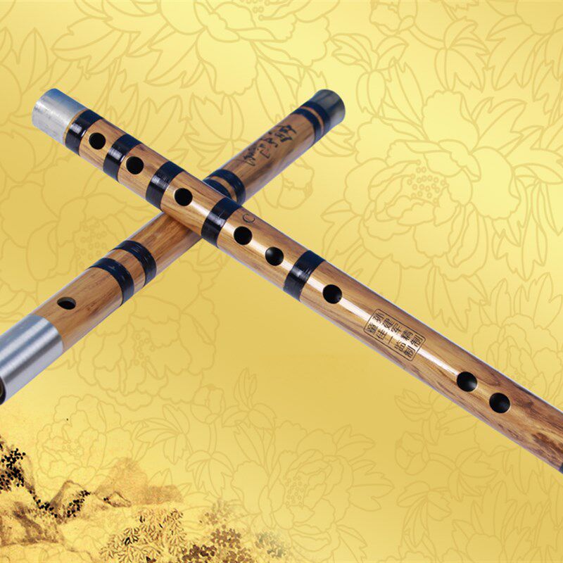 灵韵牌名师制作仿楠木陶瓷粉演奏级笛子赠包装盒笛膜横笛竹笛包邮