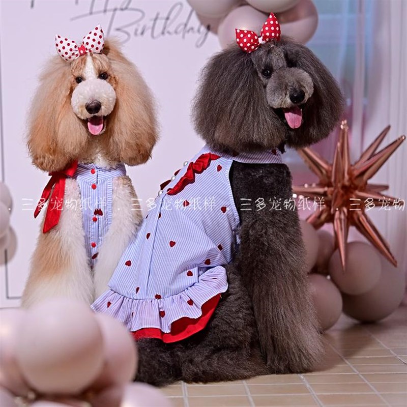 三多纸样宠物裙子图纸马尔济斯灯笼裙模板泰迪狗狗猫咪衬衫裙纸样