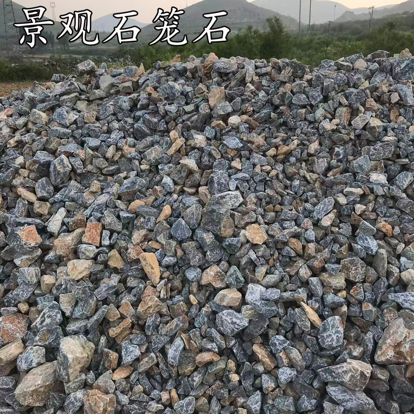 石笼石景观天然不规则原石毛石块庭院园林挡土墙户外造景背景墙砖