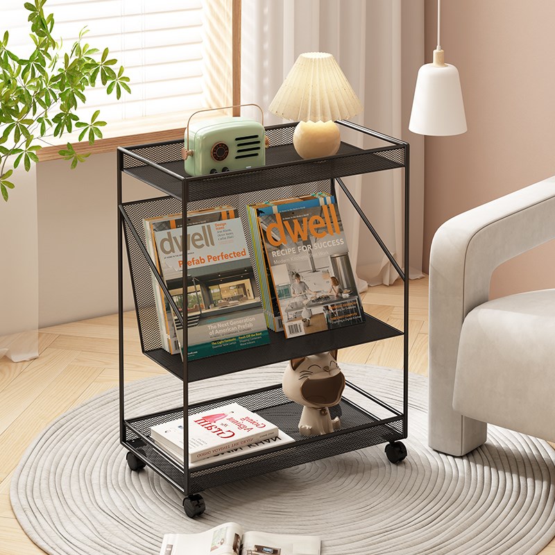 客厅沙发边几家用小型可移动茶几床头柜角几铁艺卧室收纳架