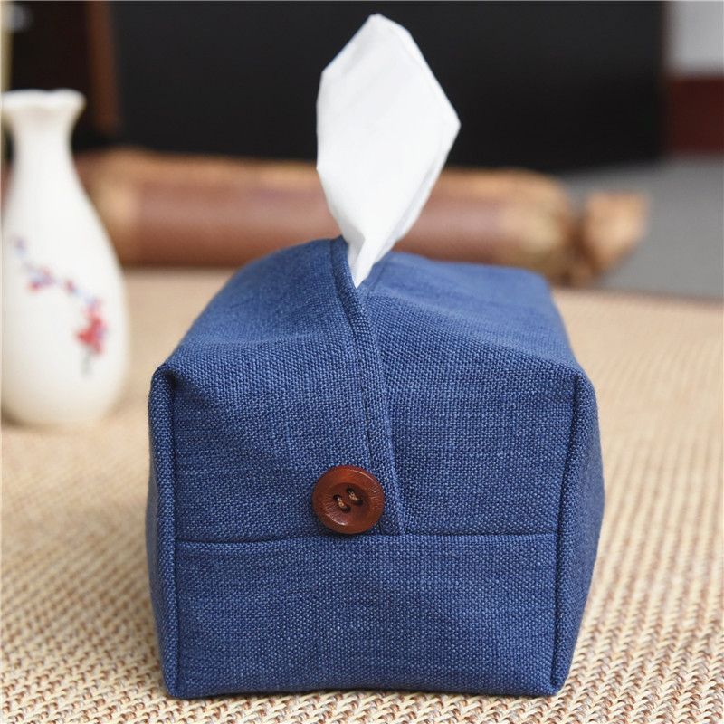 中式复古典纸巾盒 手工棉麻布艺茶室中国风日式抽纸盒家用纸巾袋