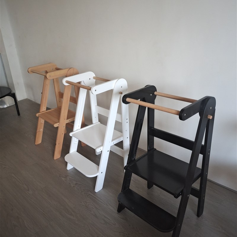 儿童洗手凳学习塔实木幼儿梯子凳刷牙站脚台阶可折叠