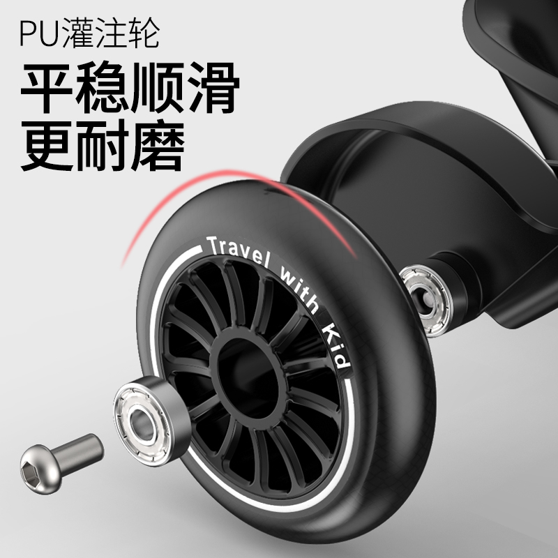 QBOX网红同款懒人拉杆箱可坐骑宝宝旅行儿童溜娃神器小孩行李箱