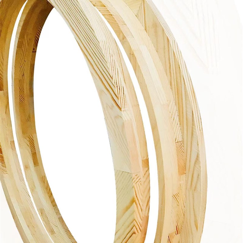 圆形实木画框新中式墙洞内外边装饰窗户圆框窗套尺寸定制