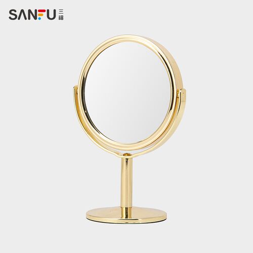 秀色物语双面镜放大镜金属台镜学生宿舍支架镜子976