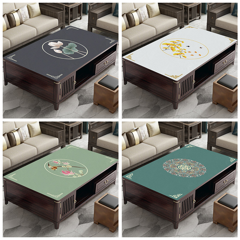 新中式实木茶几垫桌布硅胶桌垫防水防油防烫电视柜台布客厅餐桌布