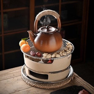围炉煮茶家用露营户外烤茶炉老式烧烤木炭泥炉港式打边炉砂锅商用