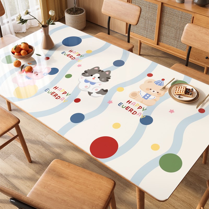 透明软玻璃p餐桌垫防油防水免洗桌布防烫隔热耐高温茶几垫