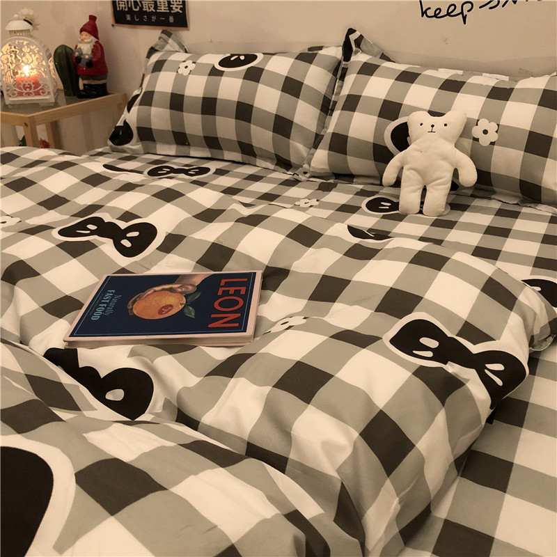 少女心格子春秋床上用品学生宿舍ns床单人,床上用品,床品套件/四件套/多件套,淘宝优惠券,粉丝福利购,淘宝优惠卷