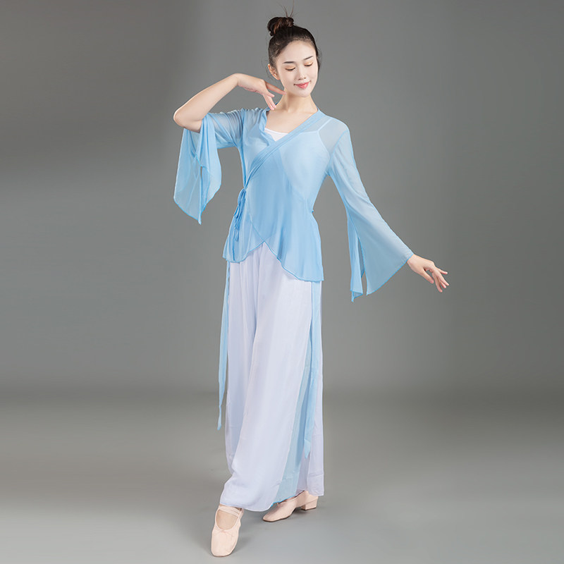 新款瑜伽超仙身韵古典舞蹈服女纱古典舞服