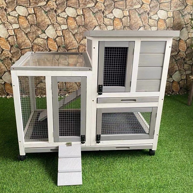 齐久木质兔子家用室内专用猪豚自动清粪宠物兔窝兔笼免邮,宠物/宠物食品及用品,兔笼,淘宝优惠券,粉丝福利购,淘宝优惠卷