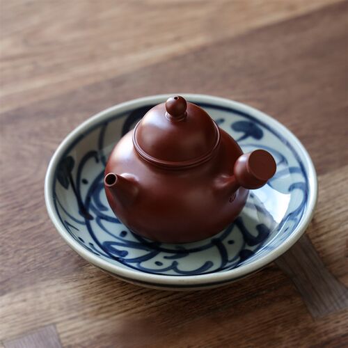 库存小壶承海干泡台 青拉手绘壶托 潮州手花壶壶承 茶盘茶 紫砂壶