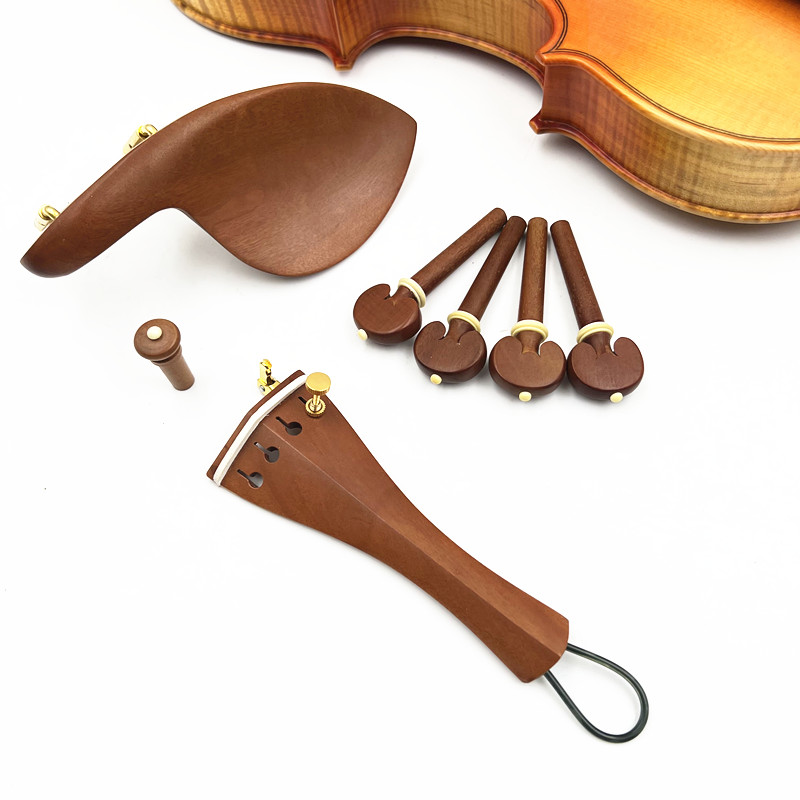 小提琴 整套枣木件 腮托尾柱弦轴拉弦板带微调尾绳