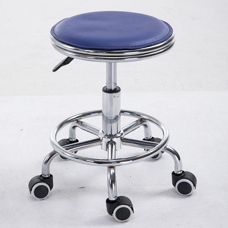 吧台椅高脚家用简约升降转椅现代电脑椅大工椅滑轮皮质工作椅圆凳
