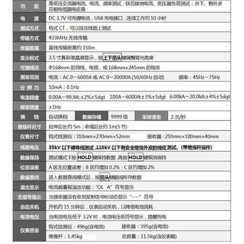 仪/器()  无线高压线路钳形电流f表 VCJ9000C5kxKVEzg