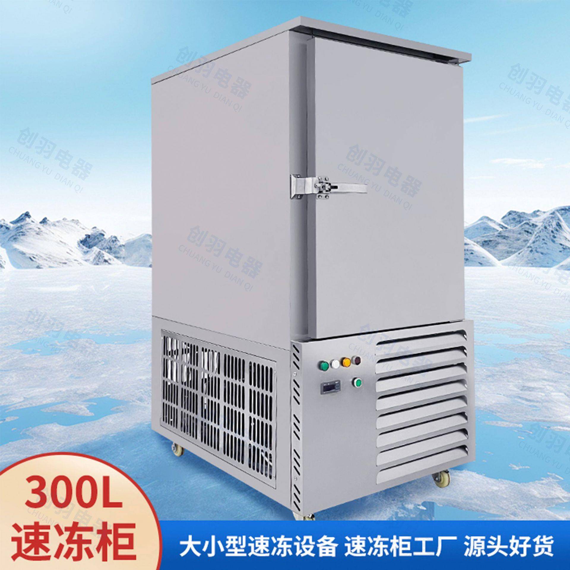 广东鸭胗鱿鱼花快速冷冻柜鲽鱼水产品海参冷冻速冻机鸡心速冻柜