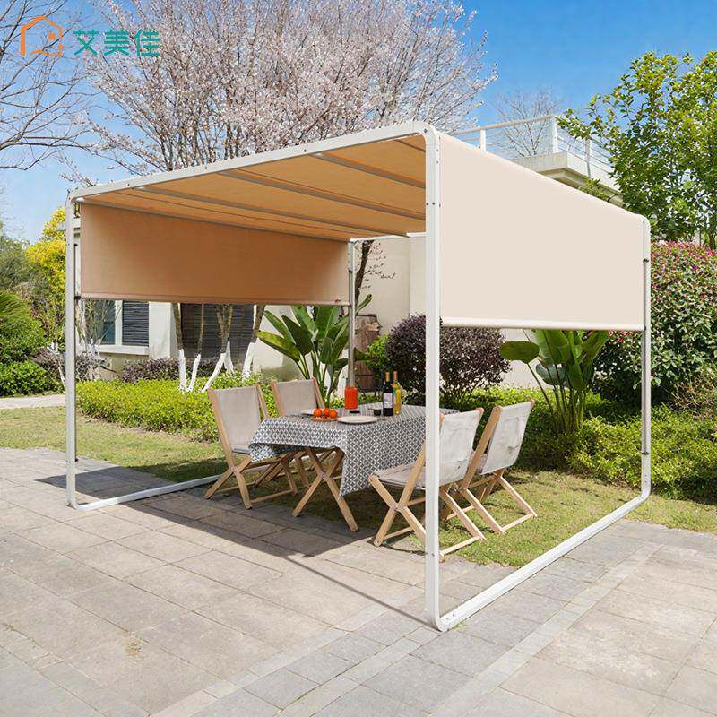 楼顶露台雨棚花园院子庭院室外遮阳棚户外防雨四角伞活动广告帐篷