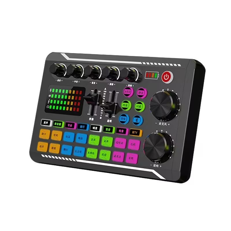 F998外置直播声卡设备全套直播K歌带货级多设备兼容