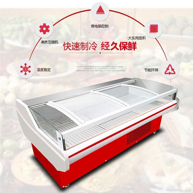 商用鸭脖熟食鲜肉冷藏冰柜卧式卤菜保鲜冷柜展示柜风冷直冷凉菜柜