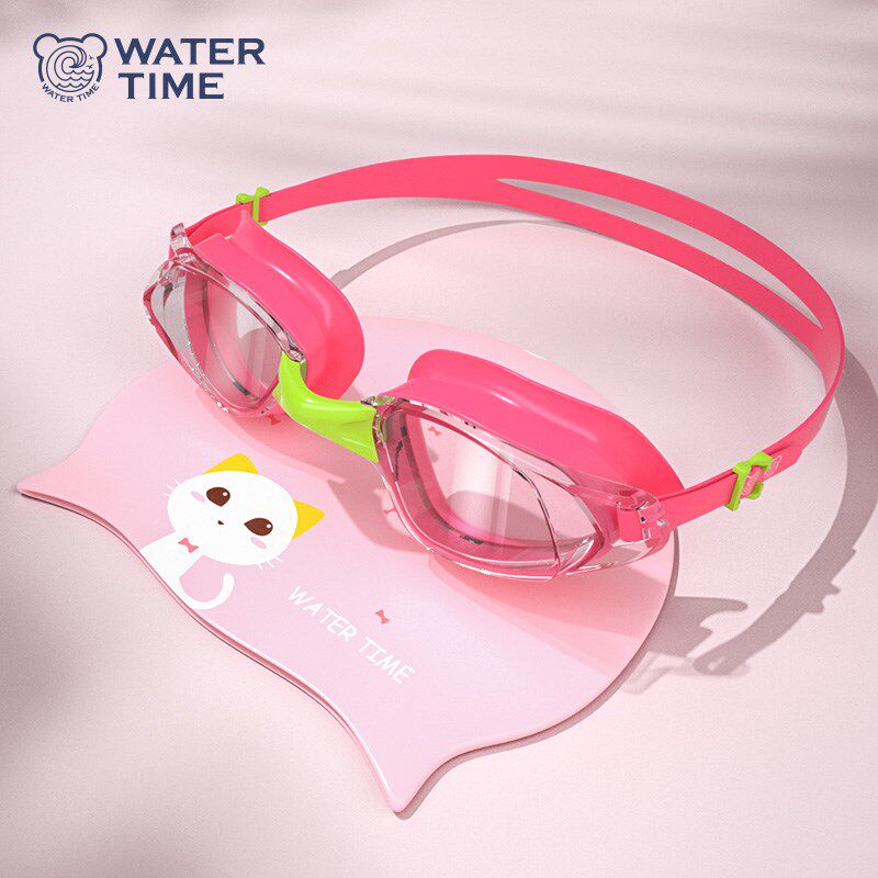 WaterTime儿童泳镜男女孩游泳眼镜防水防雾高清护眼系列镜片