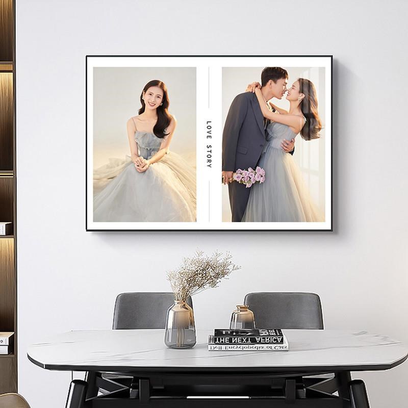 电表箱装饰画电闸箱配电r箱挂画全家福结婚照片婚纱照遮挡定制壁