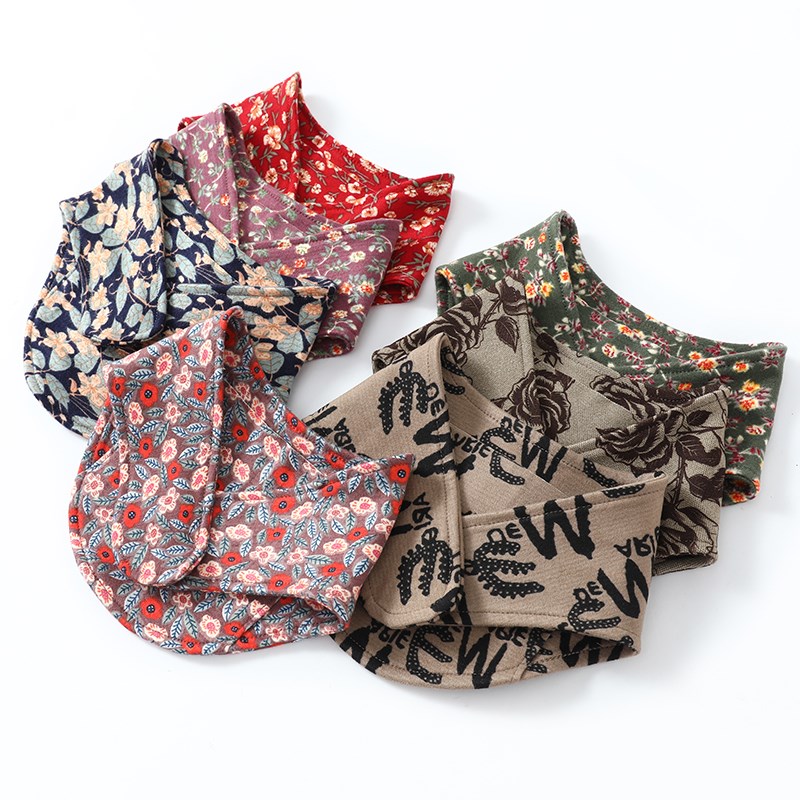 秋冬德绒带兜护颈小围脖男女士保暖护颈椎护脖子脖套围巾防寒神器