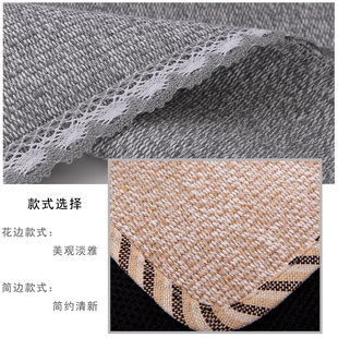 椅子坐垫靠垫一体薄款透气家用餐椅垫简约办公椅四季通用坐垫亚麻