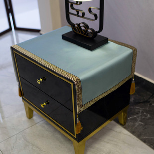 纯色轻奢床头柜盖布中式斗柜桌旗冰箱防尘布盖巾桌布空调防尘罩