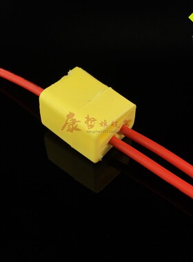 100只 黄色免破线夹快速接线端子电线连接器接头软线分线器卡子夹