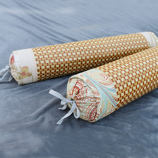 凉席枕头竹凉枕颈椎枕 修复胫椎脖子 脊椎护颈枕条状夏天圆形