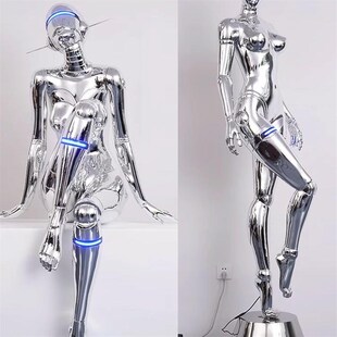 机械姬空山基摆件雕塑女神大型科技人物服装店发廊酒吧KTV装饰