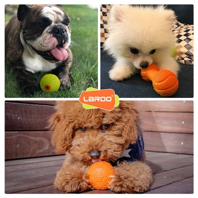 LaRoo莱诺宠物天然橡胶有趣可爱发声球玩具狗球玩具发声耐咬洁齿