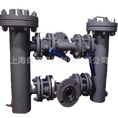 白型湖BY41P过高压道BY41P双桶切换过滤器 双联过滤器管双筒滤器
