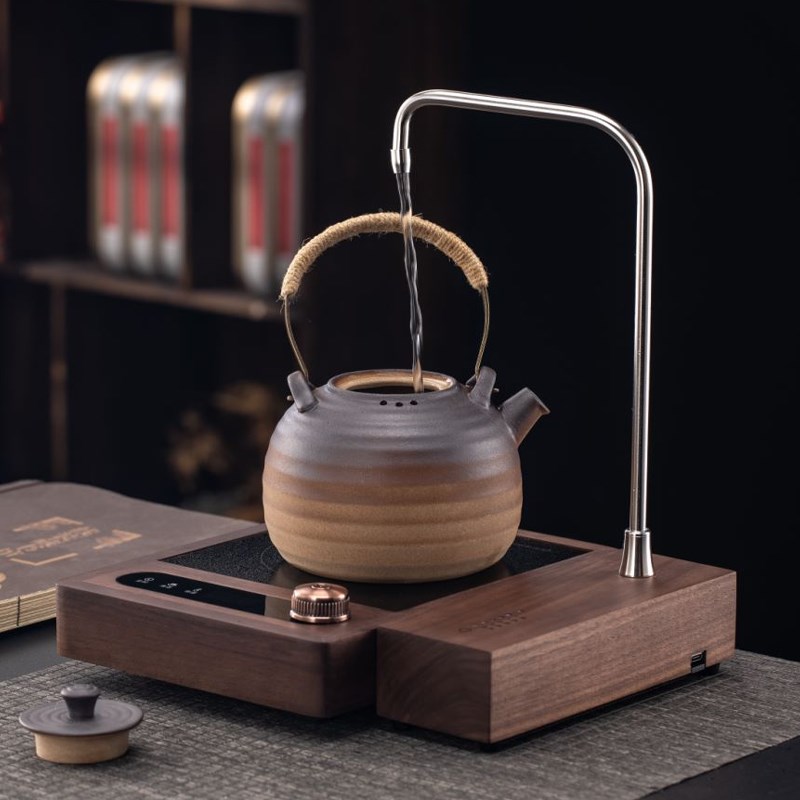 翊博胡桃木上水器无线电动抽水器家用桌面小型吸水器桶装水取水器